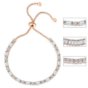 NEW ARRIVAL Exquisite Adjustable Clear AAA+ Cubic Zirconia Simulated Diamonds Tennis Bracelets For Women - The Jewellery Supermarket